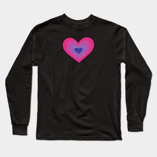 Bisexual Flag Heart Long Sleeve T-Shirt